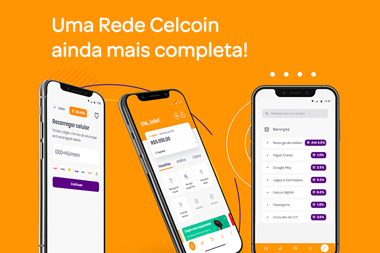 Pagamento de Contas - Rede Celcoin - Revenda Recargas, Pagamento